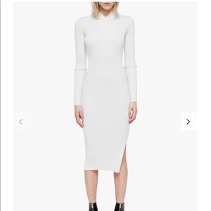 All Saints Vriel Knitted Dress Chalk White NEW! Size M